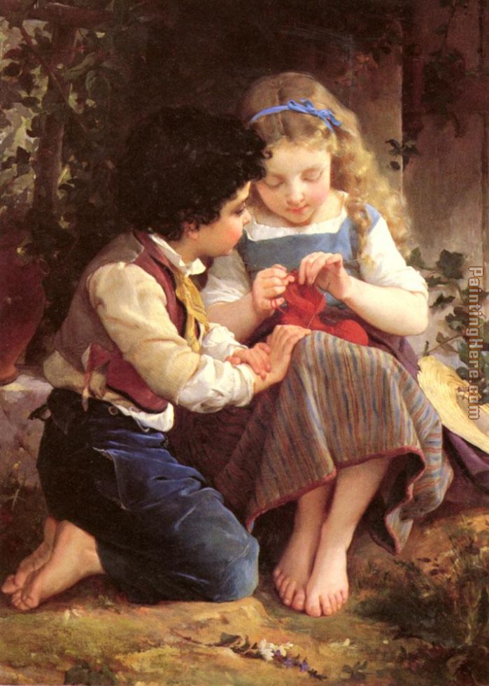 A Special Moment I painting - Emile Munier A Special Moment I art painting